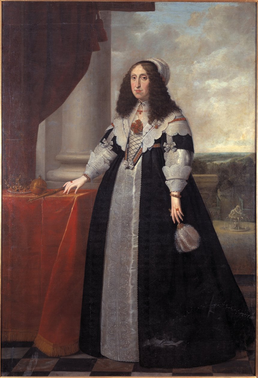 Rakouská arcivévodkyně Cecile Renee, polská královna - Portrét arcivévodkyně Cecilie Renaty Rakouské (1611-1644), polské královny, Danckers de Rij, Peeter (asi 1605-1661). olej na plátně od Peeter Danckers de Rij