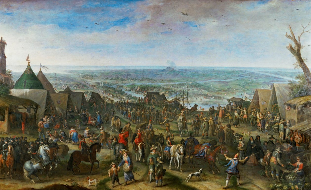 Vojáci v táboře (měď) od Peeter Snayers