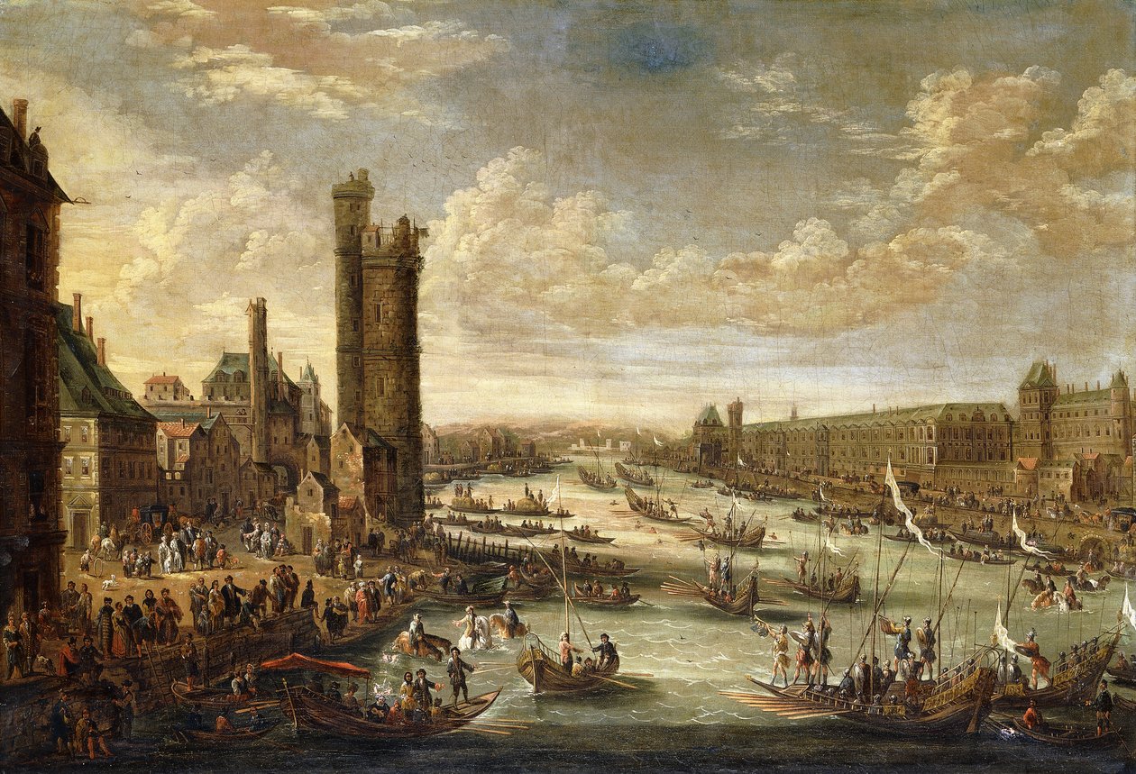 Pohled na Paříž při pohledu na Louvre a Tour de Nesle, 1671-77 od Peeter or Pieter Bout