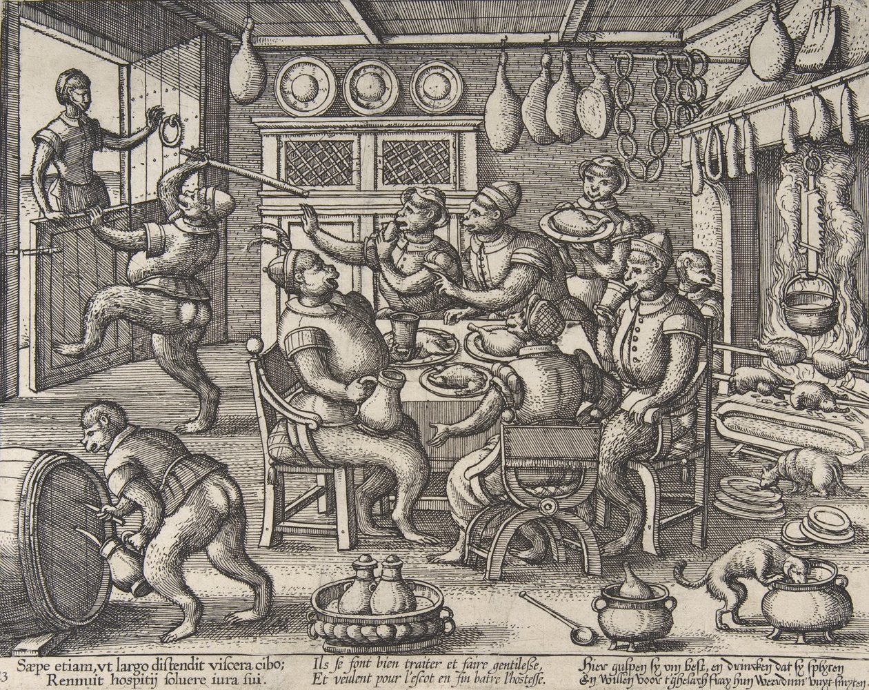 The Fat Kitchen, ze série Monkeys. od Peeter van der Borcht