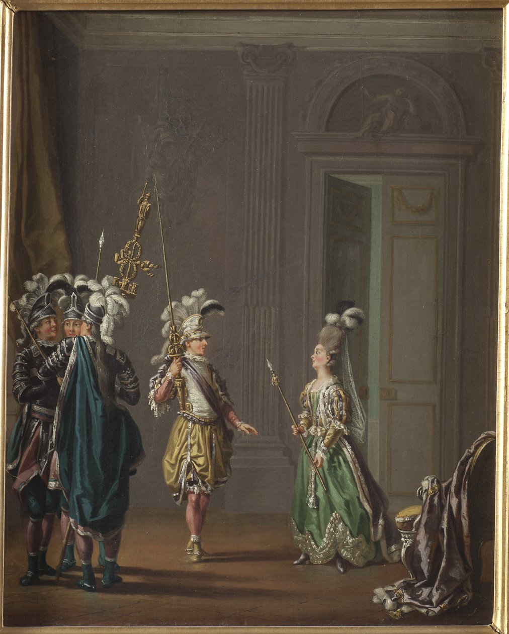 Gustave III de Suede et Ulrika Eleonora von Fersen - švédský král Gustav III a Ulrika Eleonora von Fersen, od Hillestroem, Pehr (1732-1816). Olej na plátně. Rozměr: 50x40 cm. Národní muzeum Stockholm od Pehr Hilleström