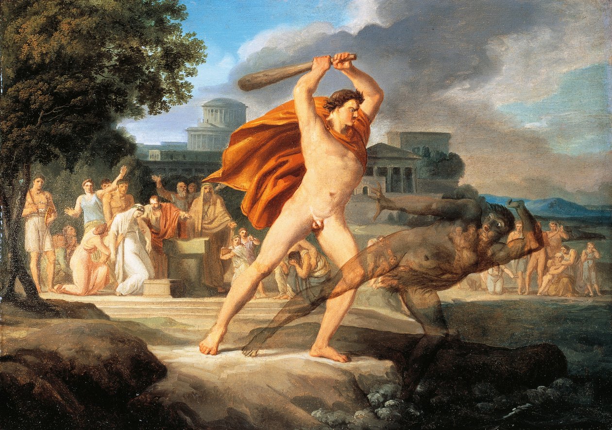 Herkules porazí Thanatose (olej na plátně) od Pelagio Palagi
