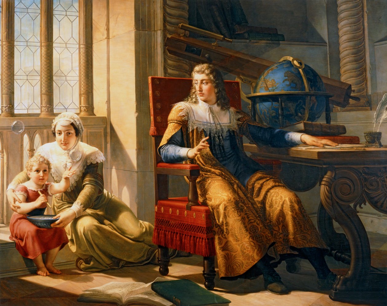 Isaac Newtong objevuje refrakci světla (malba na plátně) od Pelagio Palagi