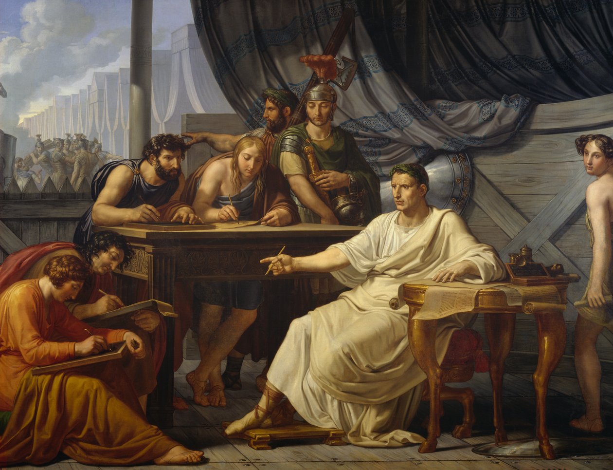 Julius Caesar diktující komentáře od Pelagio Palagi