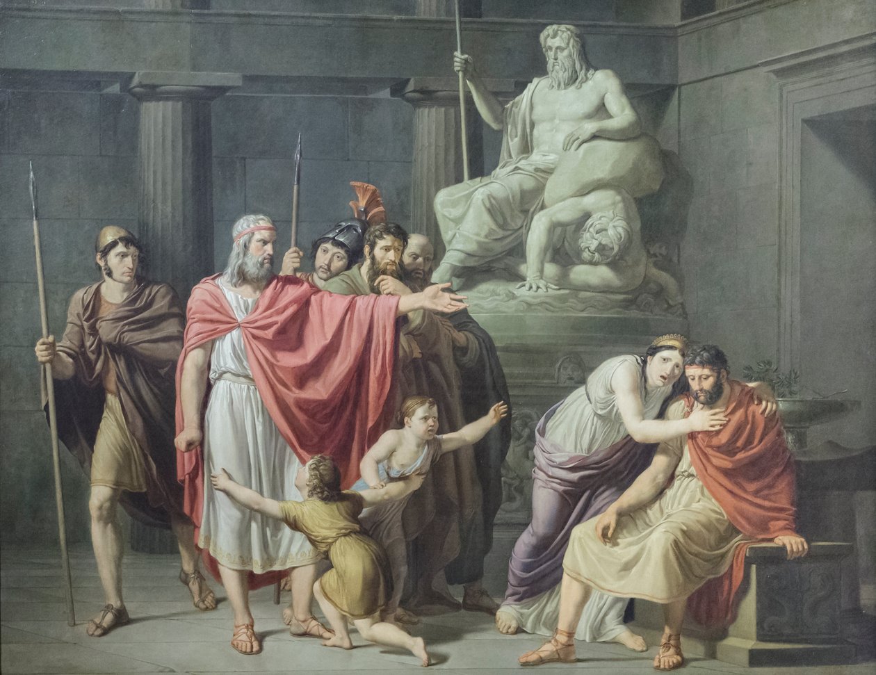 Leonidas odsuzuje Celembrota (olej na plátně) od Pelagio Palagi