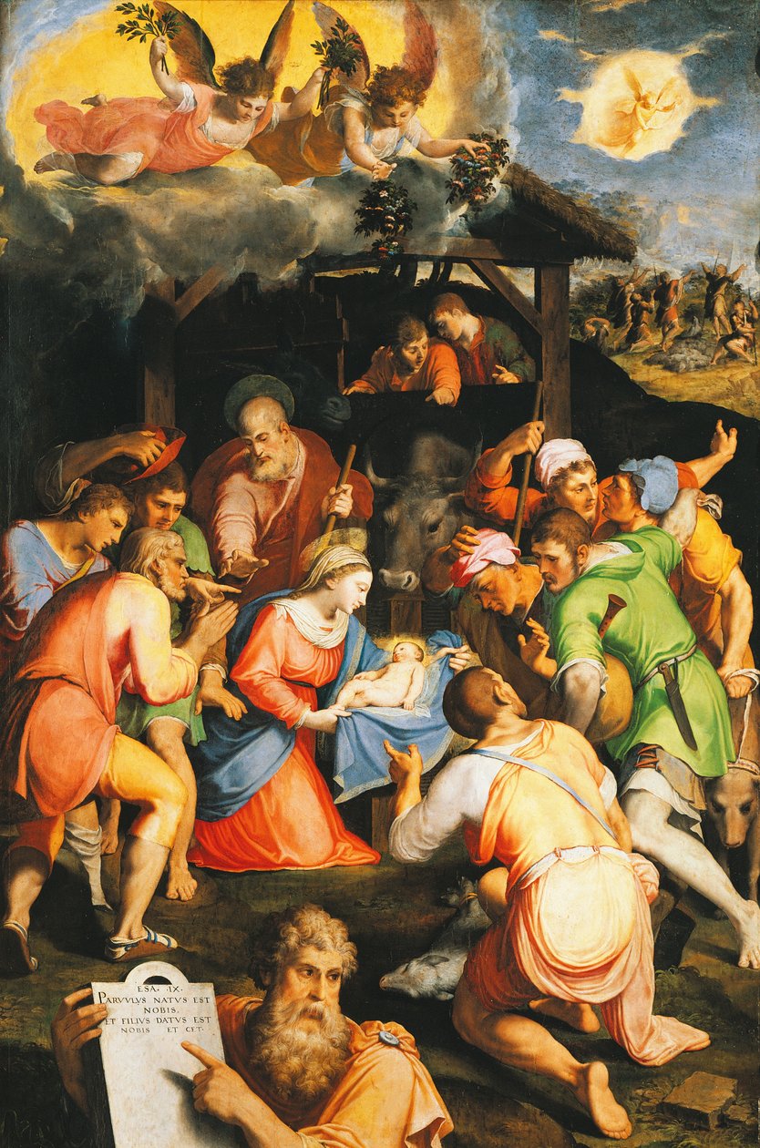Klanění pastýřů, Pellegrino Tibaldi (1541-1583) od Pellegrino Tibaldi