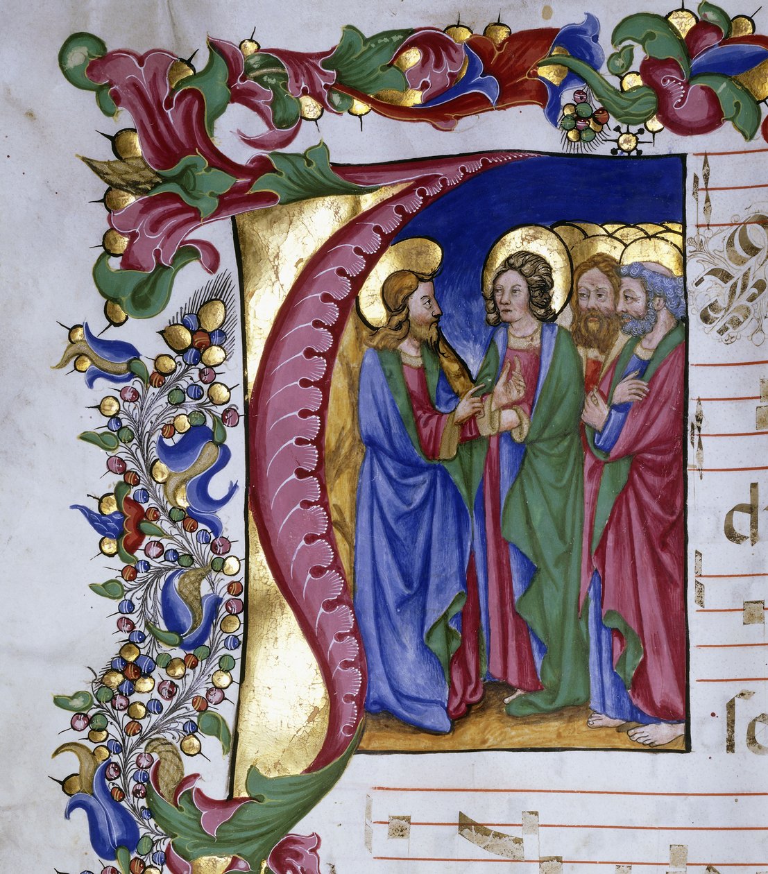 Kristus učí své učedníky v počátečním „já“, kolem roku 1480 od Pellegrino di Mariano