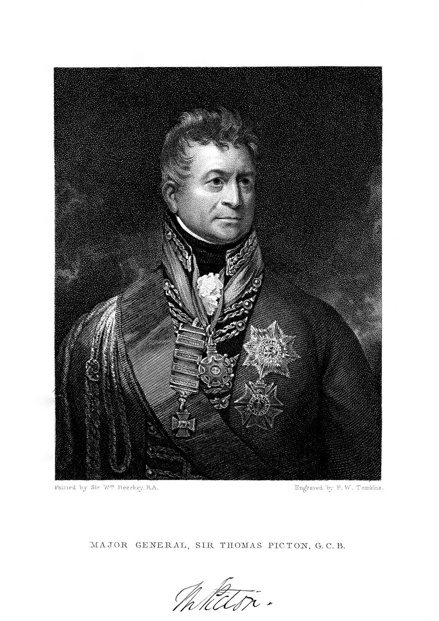Sir Thomas Picton, britský voják, 19. století. od Peltro William Tomkins
