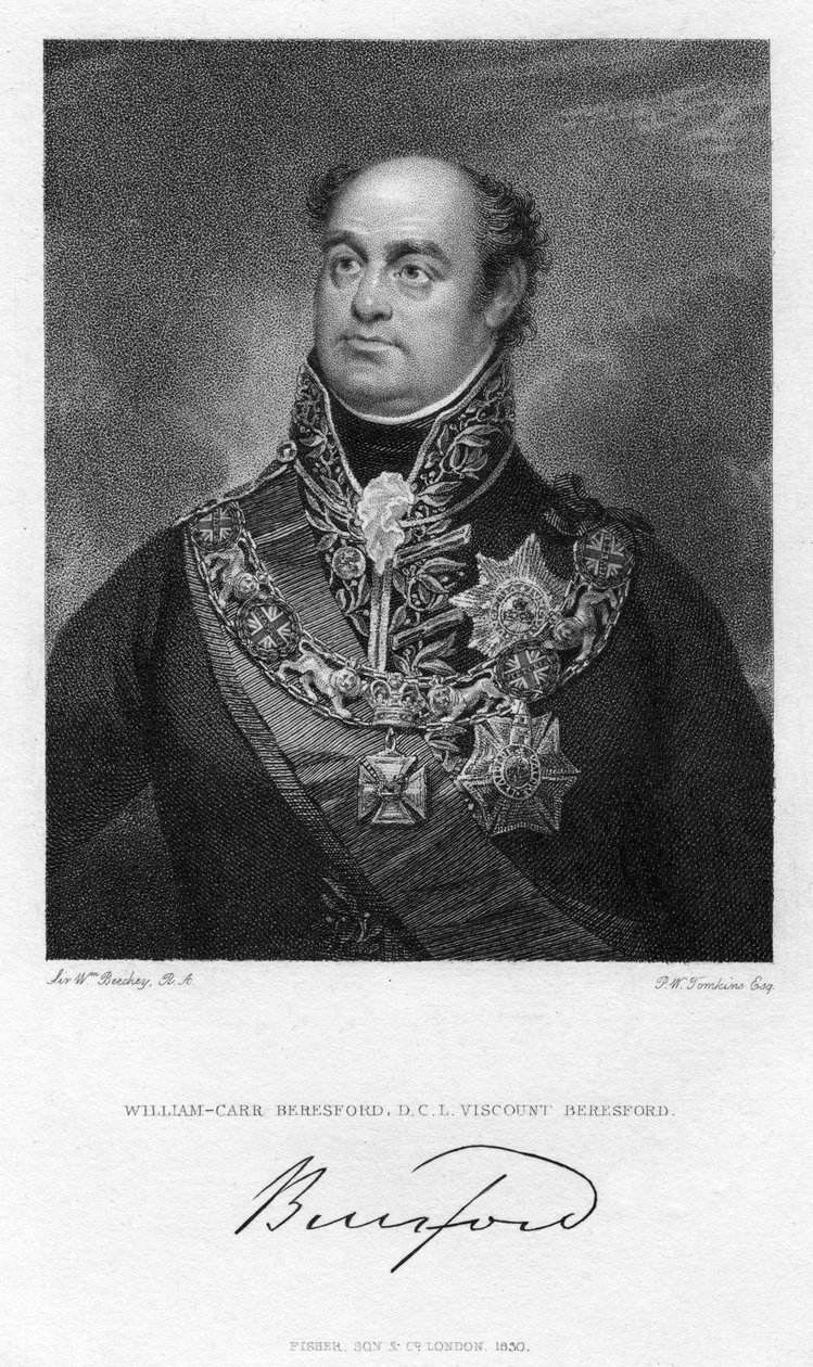William Beresford, první vikomt Beresford, britský voják a politik, 1830. od Peltro William Tomkins