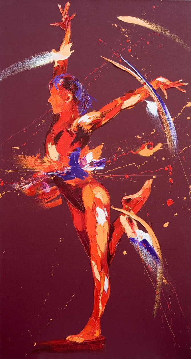 Gymnast Eight, 2011 (olej na plátně) od Penny Warden