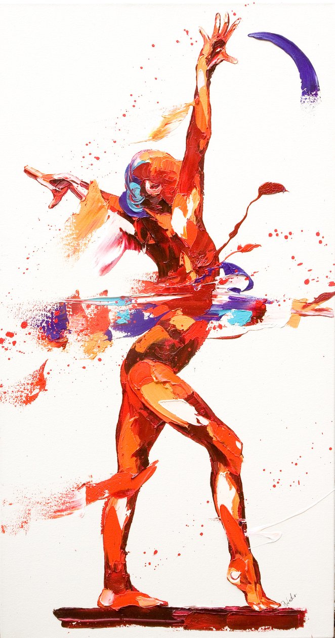 Gymnast Four, 2010 (olej na plátně) od Penny Warden