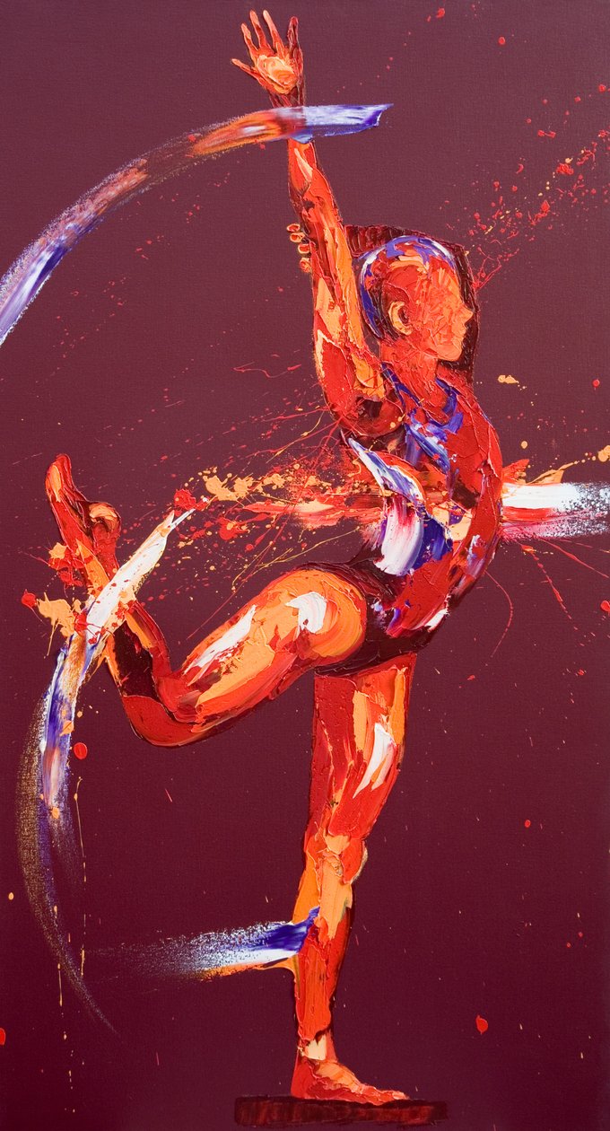 Gymnast Nine, 2011 (olej na plátně) od Penny Warden