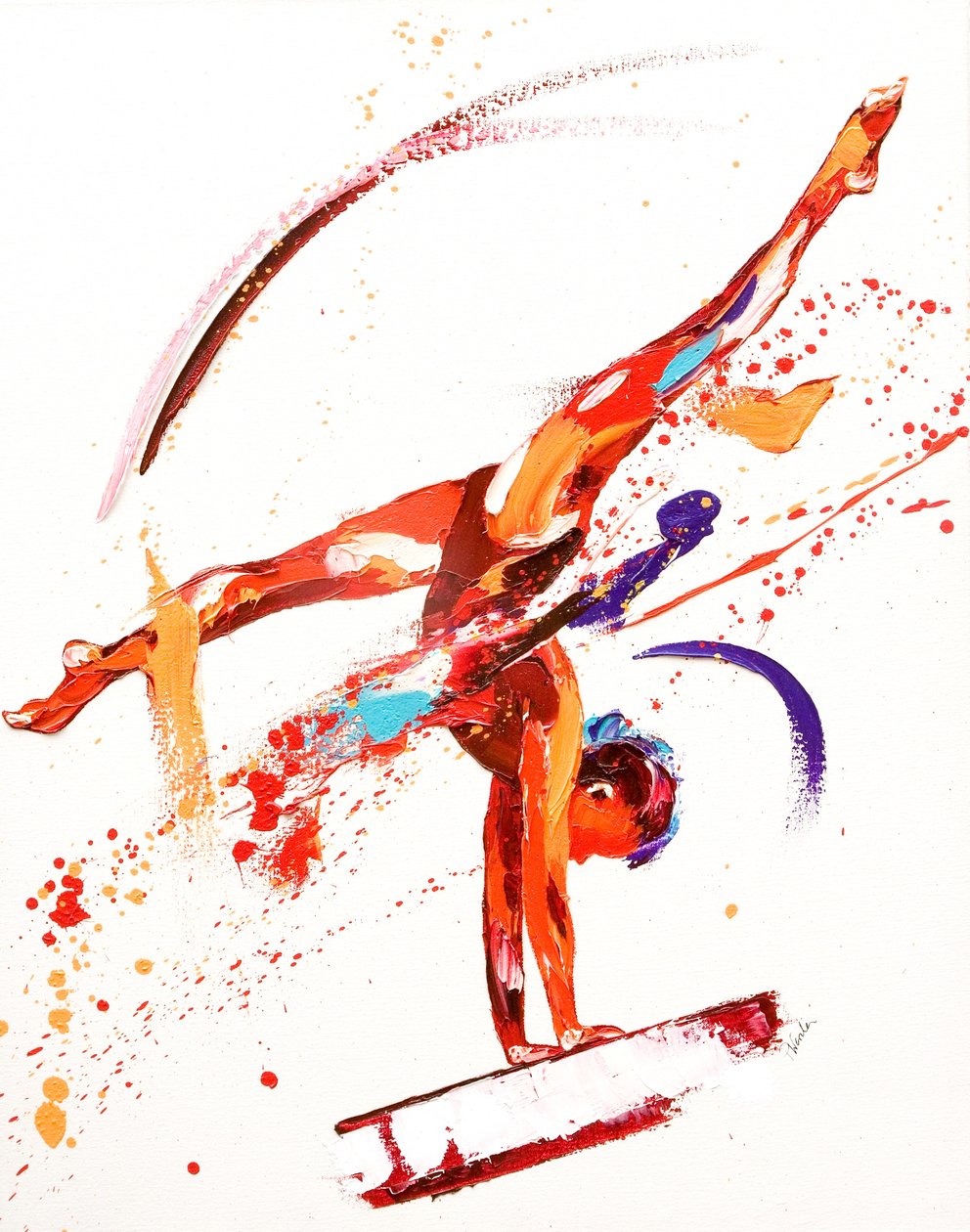 Gymnast One, 2010 (olej na plátně) od Penny Warden