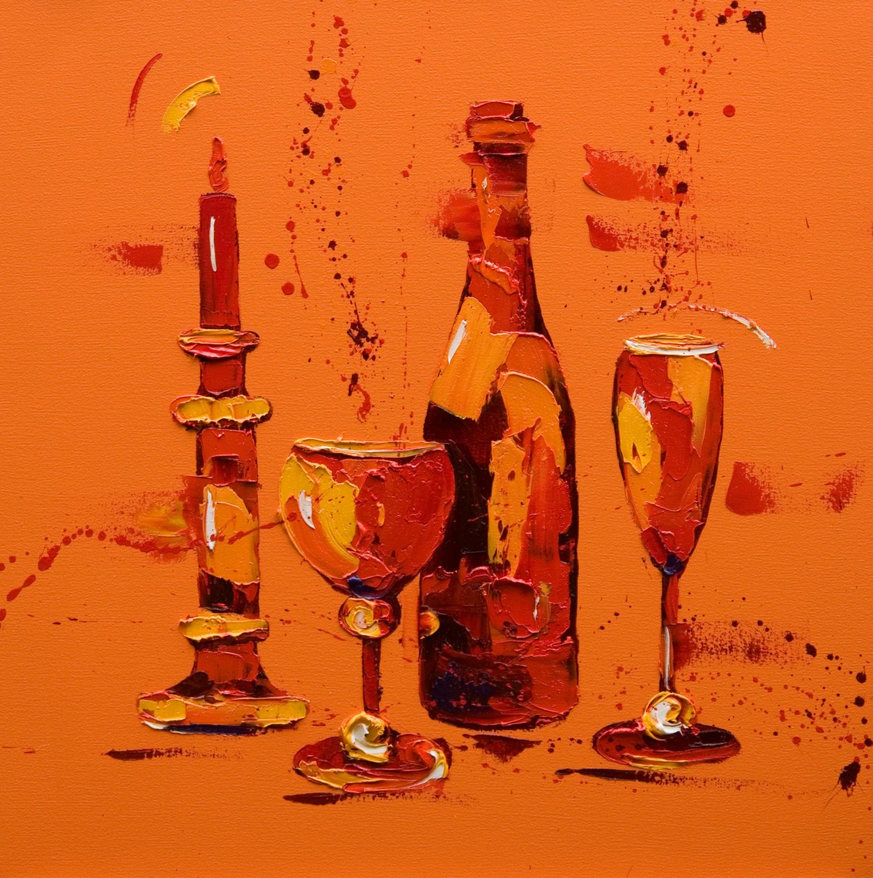 Still Life in Orange, 2005 (olej na plátně) od Penny Warden