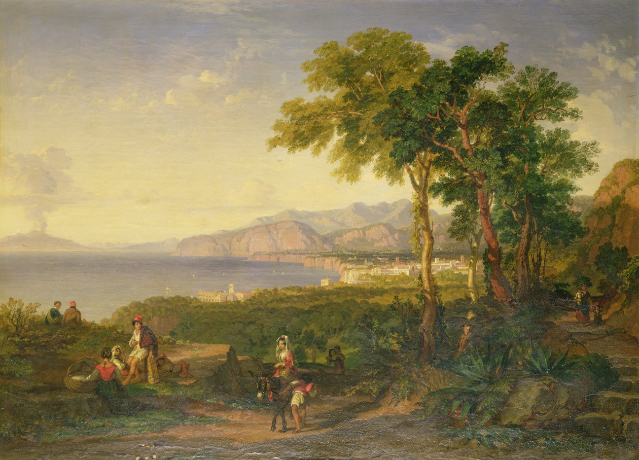 The Bay of Salerno, c.1820-30 (olej na plátně) od Penry Williams
