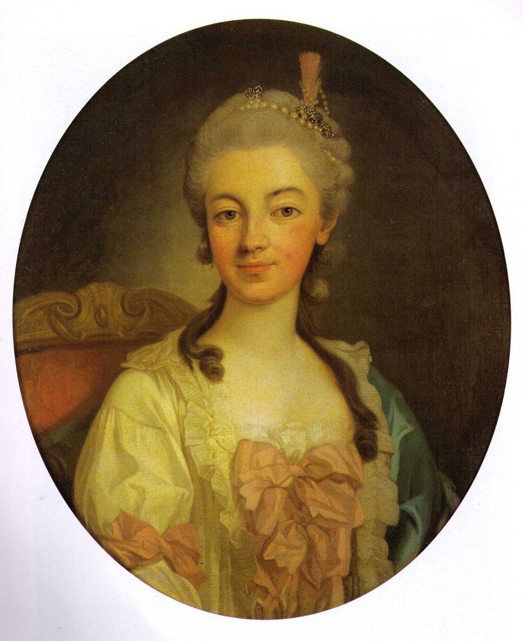 Portrét Teresy Kinsky von Weichnitz a Tettau (1740–1806), manželky Andrzeje Poniatowského od Per Krafft