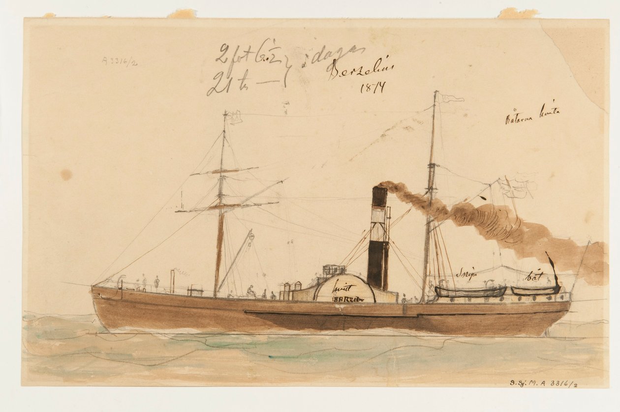 Hjulangfartyget BERZELIUS od Per Wilhelm Cedergren