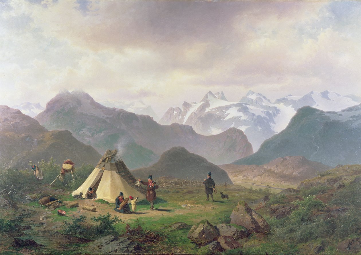Motiv z Kvikkjokk, 1862 od Per Daniel Holm