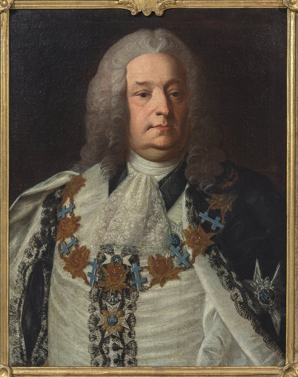 Portrét hraběte Hermana Cedercreutze (1684-1754), Fjellstroem, Per Ericsson (1719-1790). Olej na plátně od Per Ericsson Fjellstroem