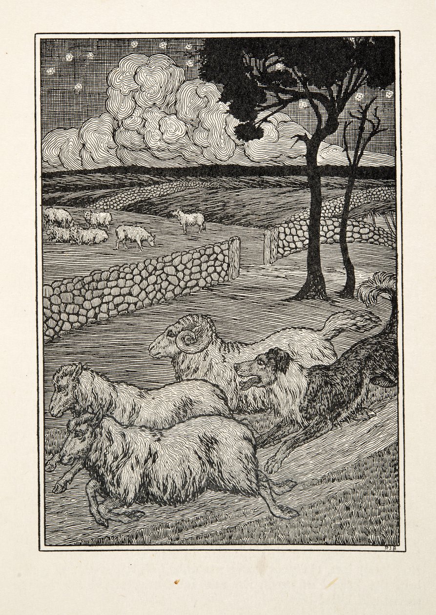 Psí zloděj ovcí, ze Sto anekdot o zvířatech, hospoda. 1924 od Percy J. Billingshurst