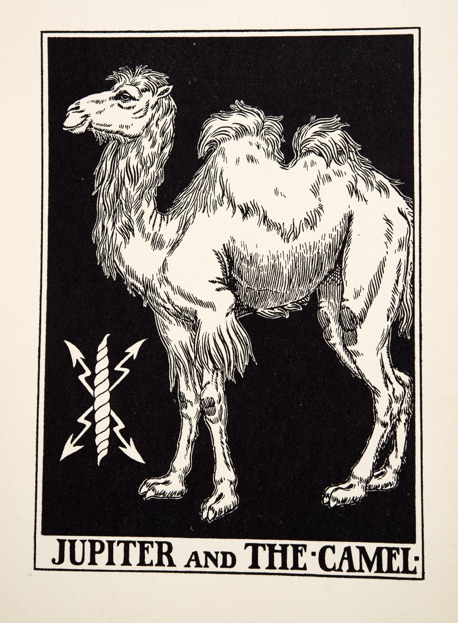 Jupiter a velbloud, ze Sto Aesopových bajek, pub.1903 od Percy J. Billingshurst