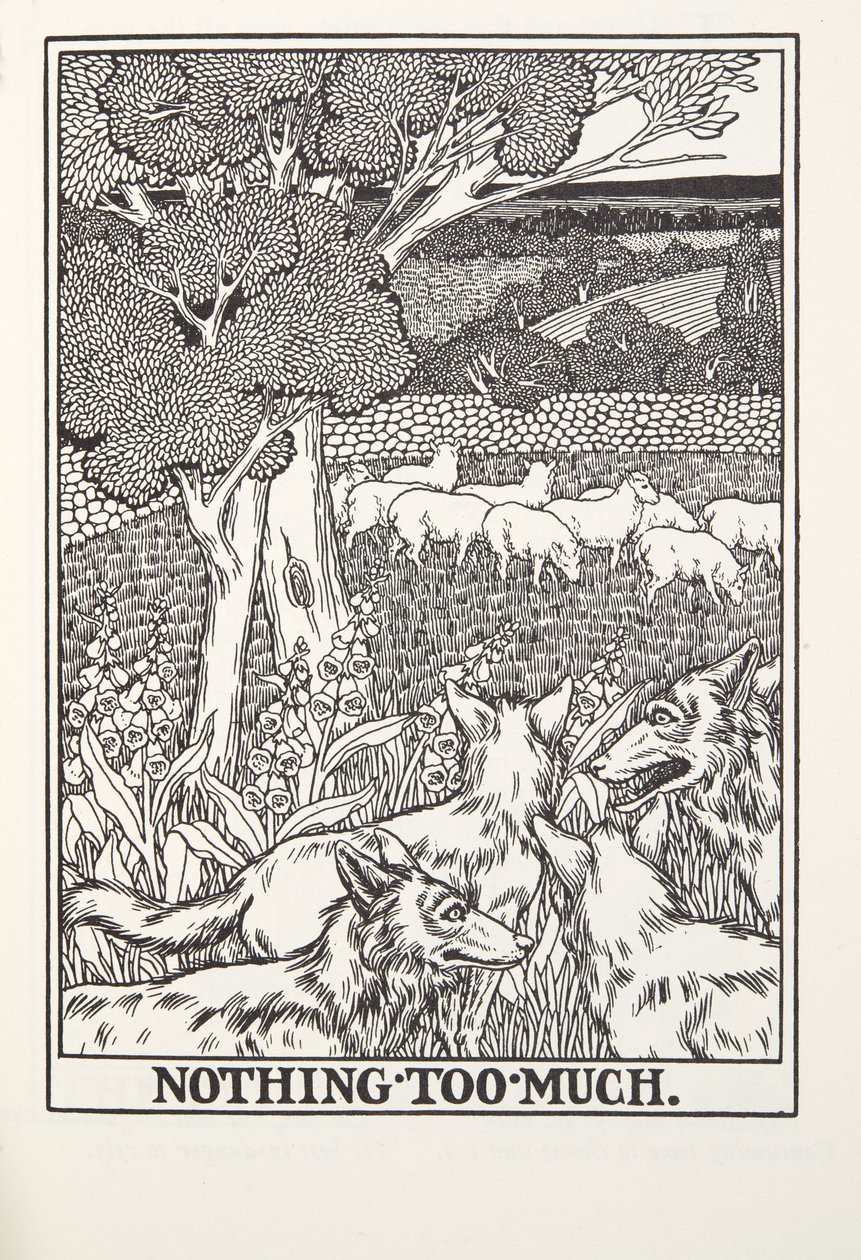 Nic Too Much, od Fontaine Fables, hospoda. 1905 (rytina) od Percy J. Billingshurst