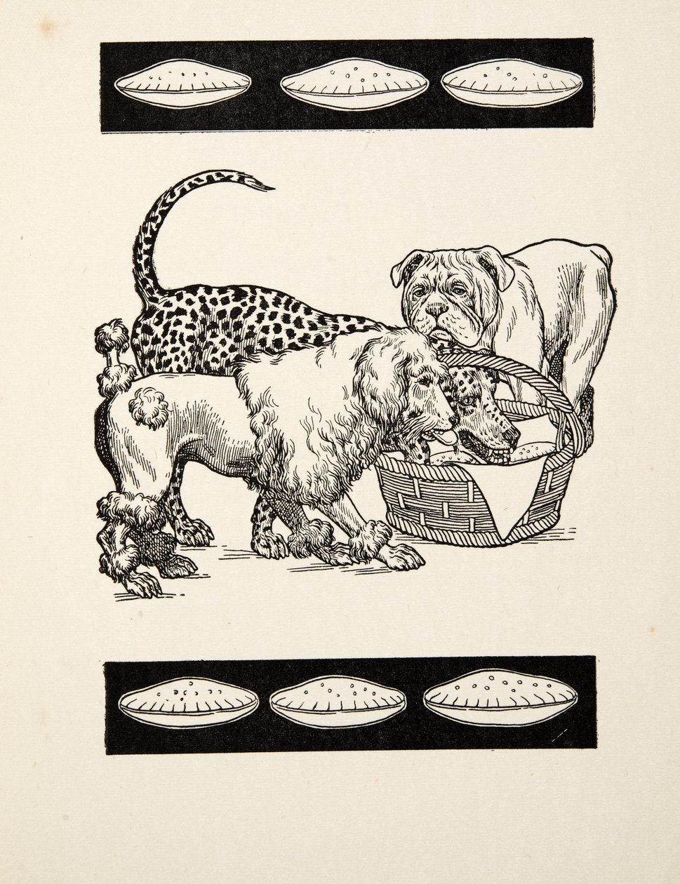 O dvou zlých, kteří si vybírají nejméně, ze Sto anekdot o zvířatech, hospoda. 1924 (rytina) od Percy J. Billingshurst