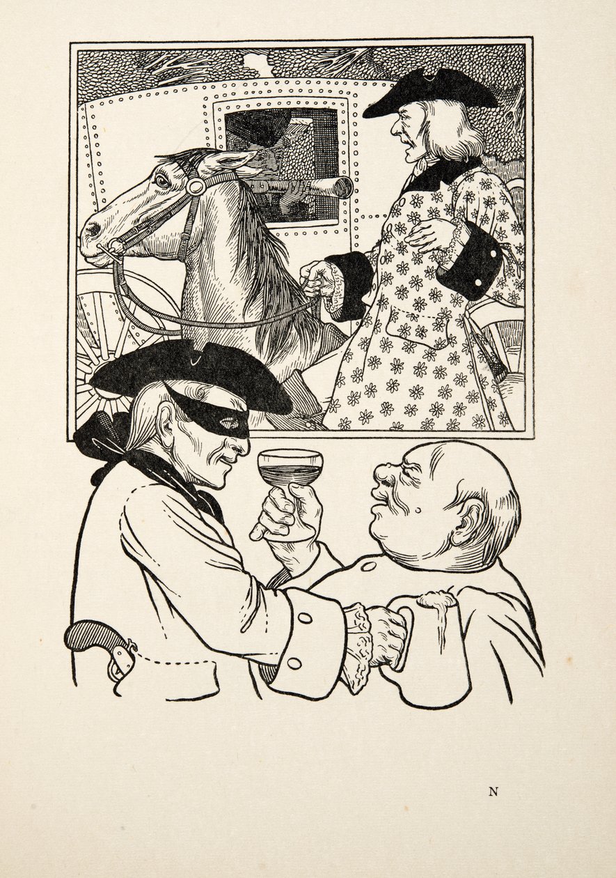 Staré zvyky, ze Sto anekdot o zvířatech, hospoda. 1924 od Percy J. Billingshurst