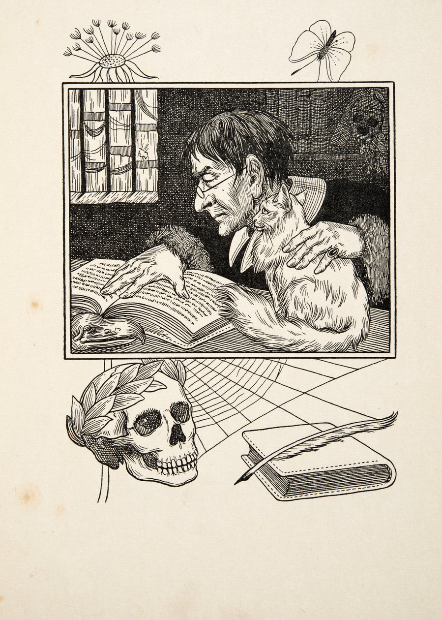 Sonnini a jeho kočka, ze Sto anekdot o zvířatech, hospoda. 1924 od Percy J. Billingshurst