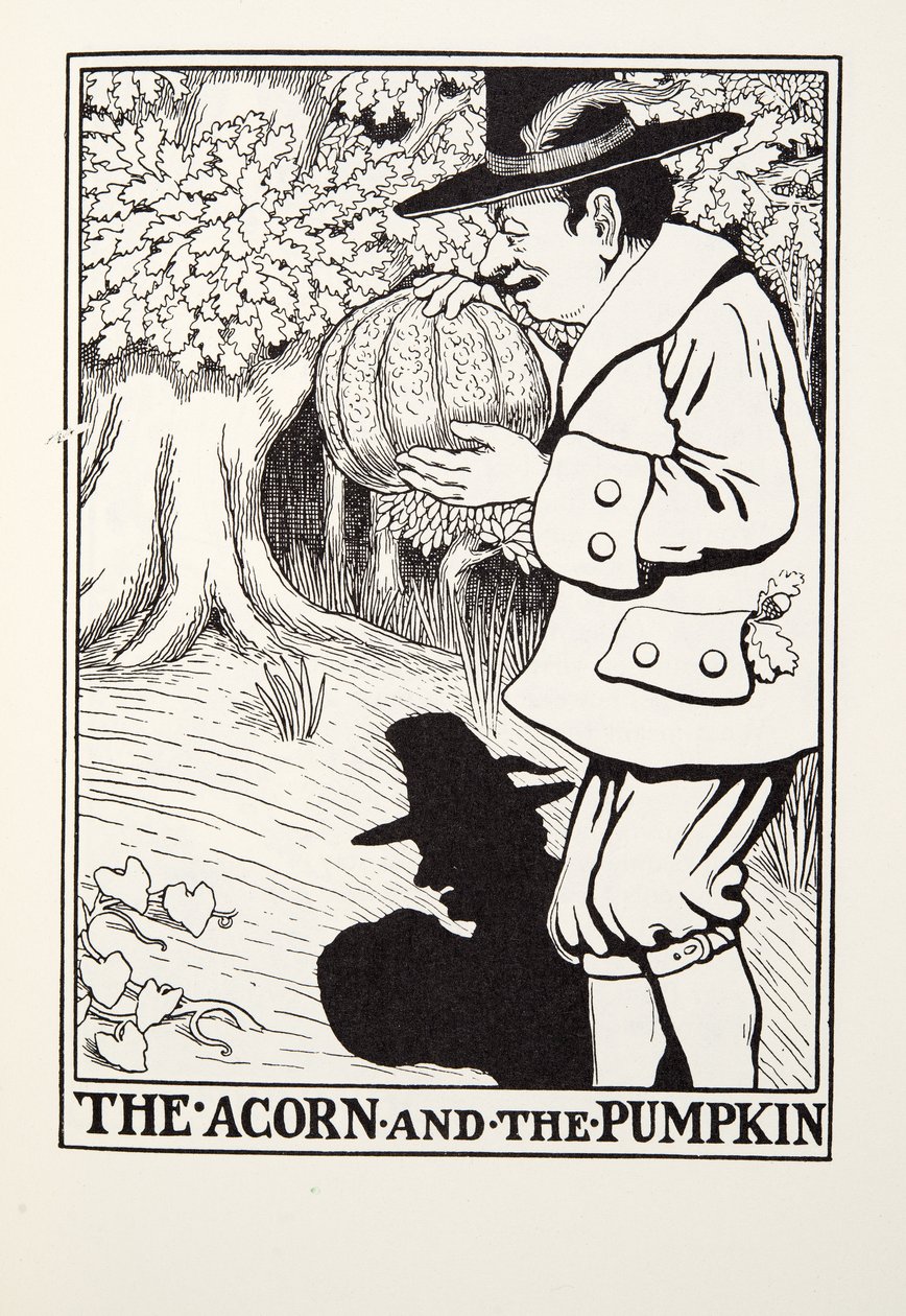 Žalud a dýně, z Fontaine Bajky, hospoda. 1905 od Percy J. Billingshurst