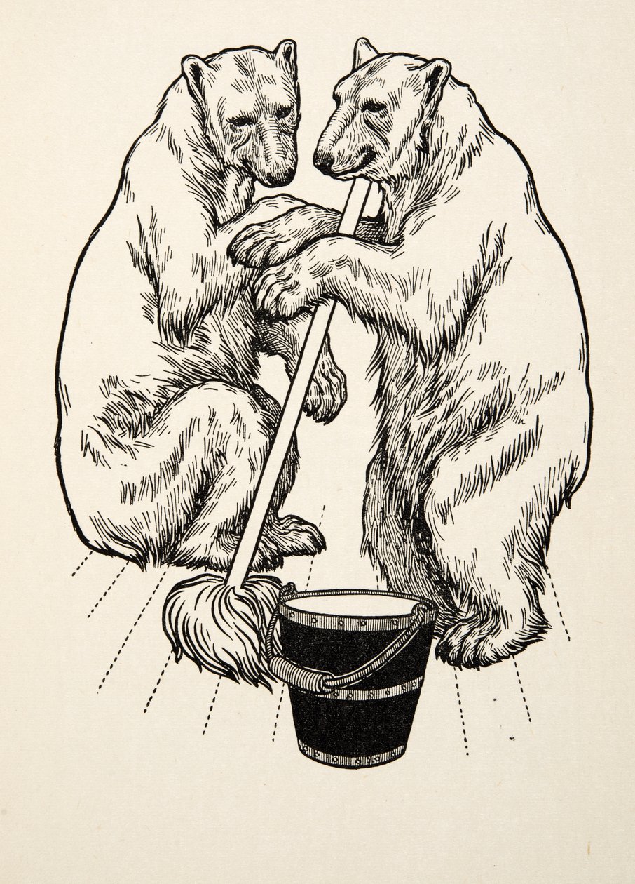 Medvíďata, ze Sto anekdot o zvířatech, hospoda. 1924 od Percy J. Billingshurst