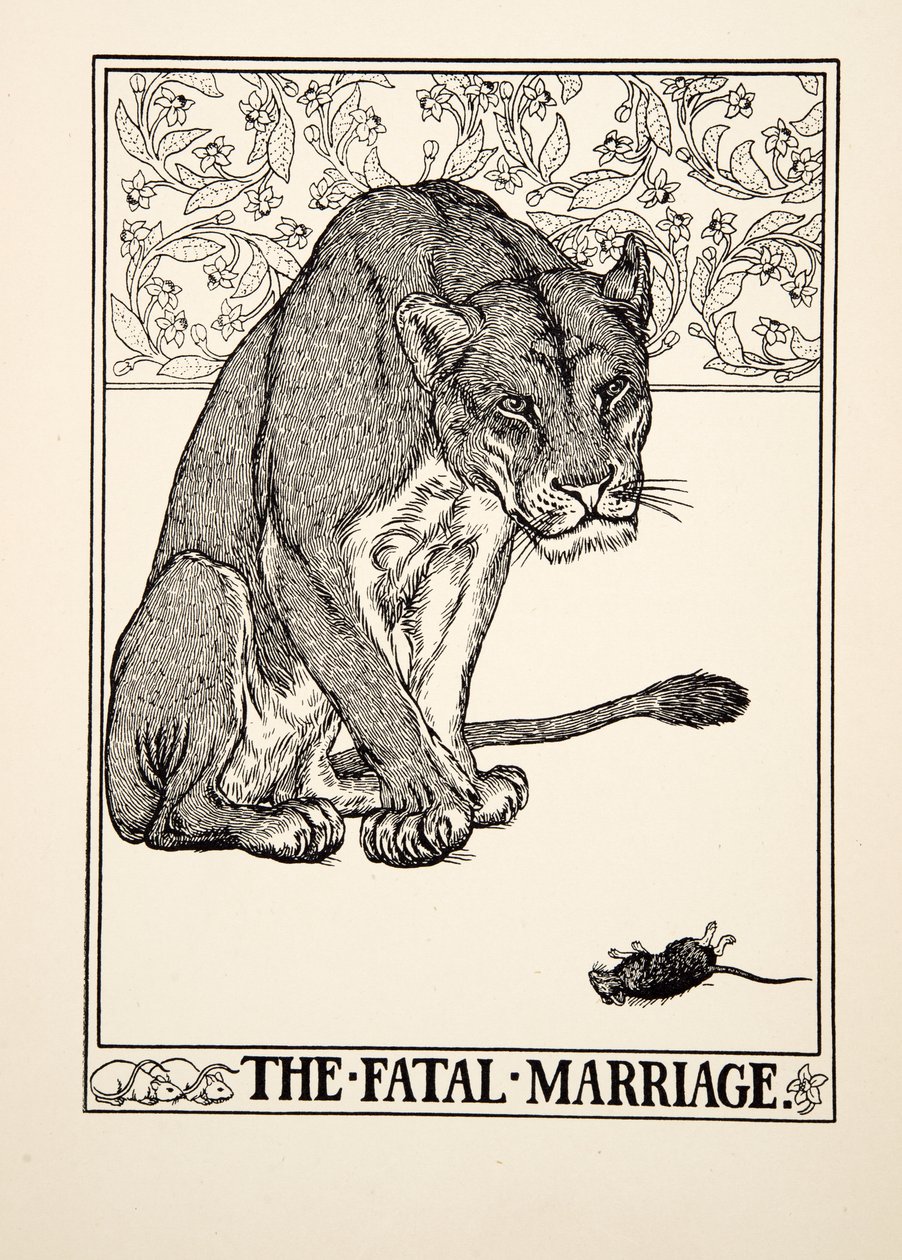 Osudný sňatek, ze sta Ezopových bajek, pub.1903 od Percy J. Billingshurst