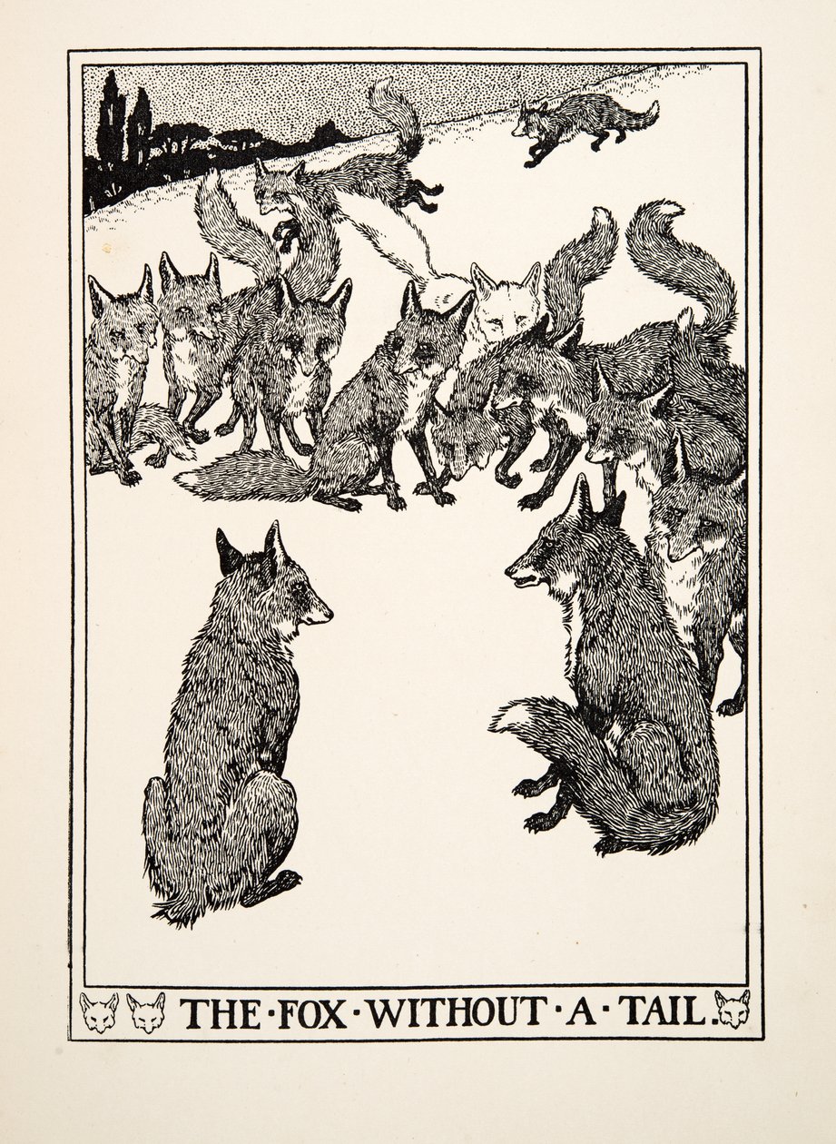 Liška bez ocasu, ze Sto Ezopových bajek, pub.1903 od Percy J. Billingshurst