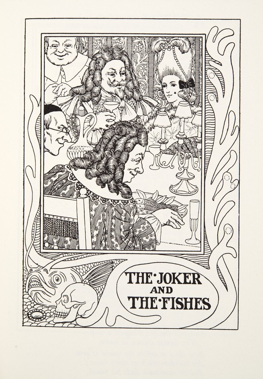 The Joker and the Fishes, od Fontaine Fables, hospoda. 1905 (rytina) od Percy J. Billingshurst