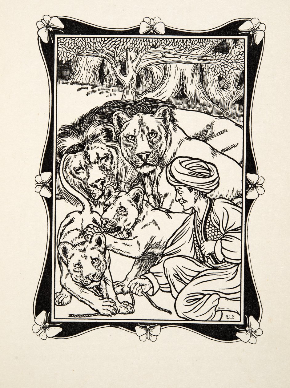 The Rights of Hospitality, od Sto anekdot o zvířatech, pub. 1924 (rytina) od Percy J. Billingshurst