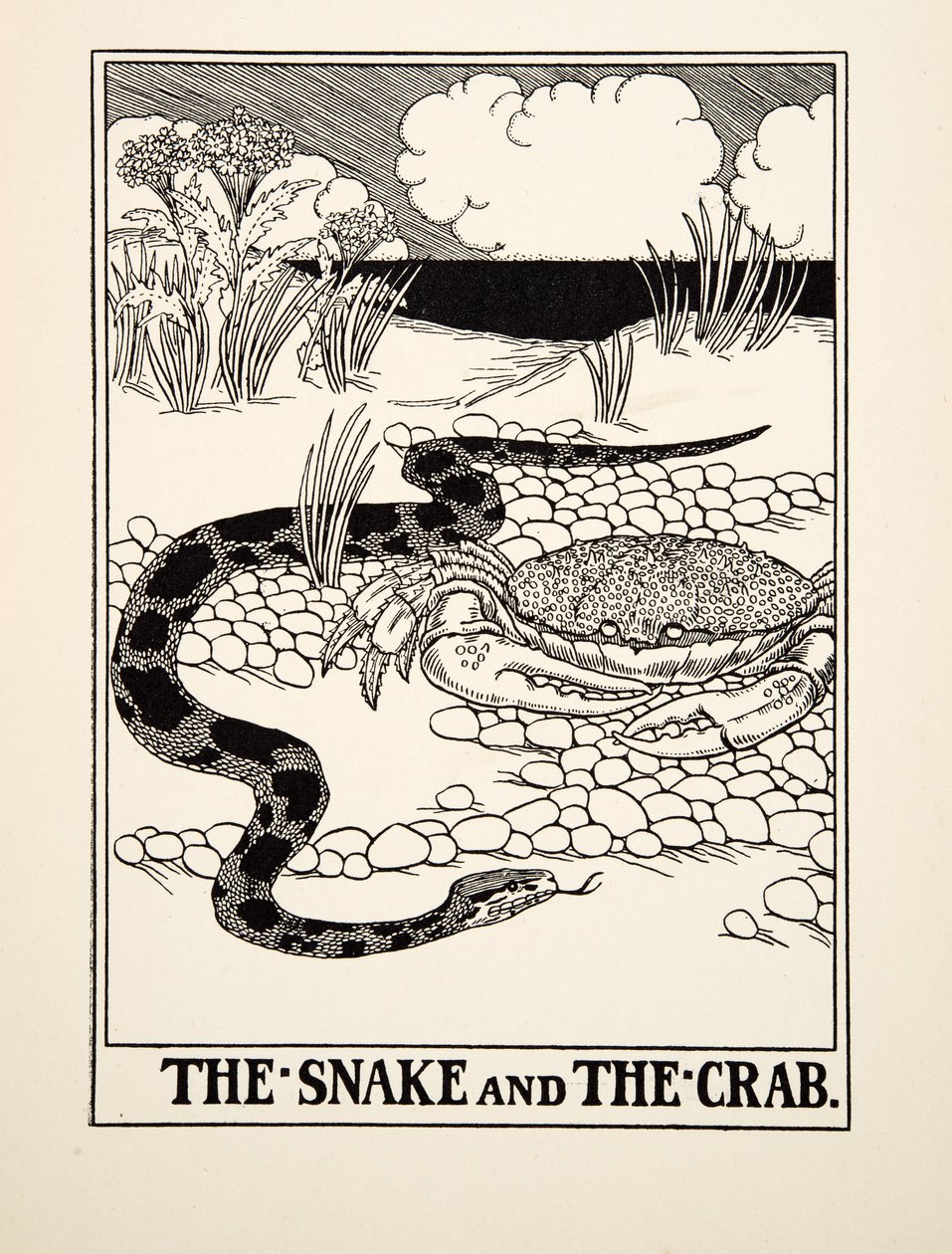 Had a krab, ze Sto bajek Ezopových, pub.1903 od Percy J. Billingshurst
