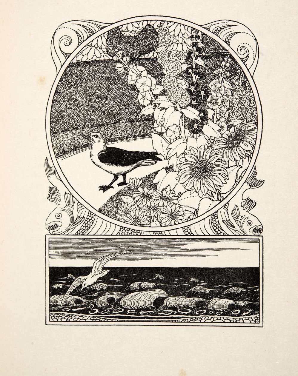 Krotký racek, ze Sto anekdot o zvířatech, hospoda. 1924 (rytina) od Percy J. Billingshurst