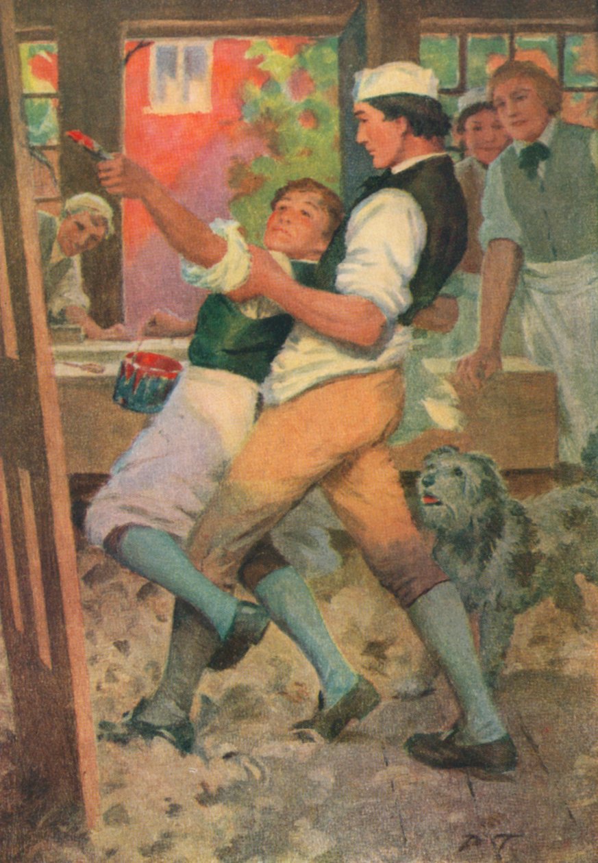 Ilustrace k Adamu Bedeovi od George Eliotové (barevná litografie) od Percy Tarrant