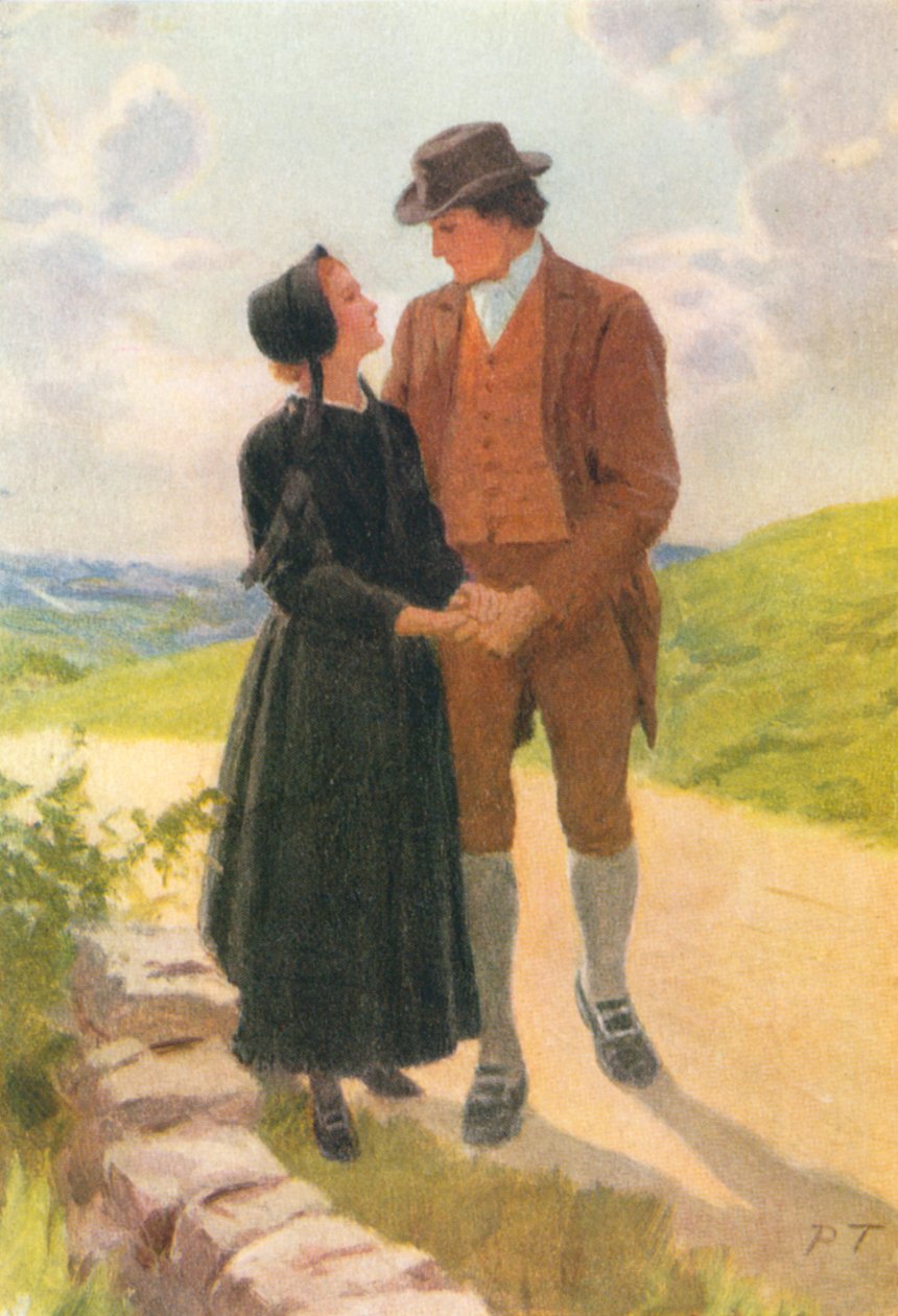 Ilustrace k Adamu Bedeovi od George Eliotové (barevná litografie) od Percy Tarrant
