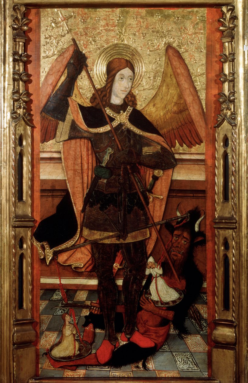 Archanděl Michael vážící duše mrtvých, počátek 16. století. od Pere Espalargues the younger