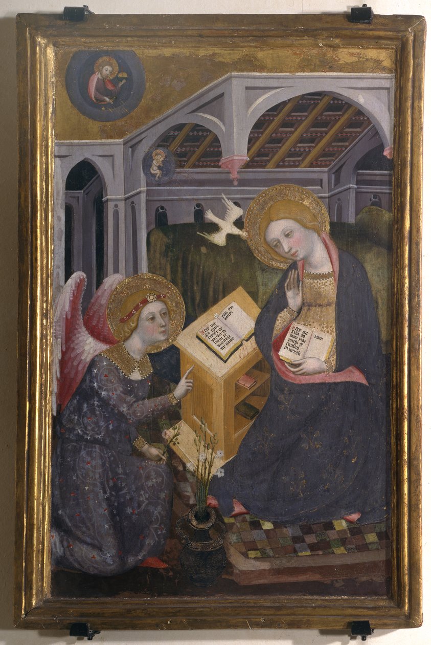 Zvěstování, kolem 1404 od Pere Serra