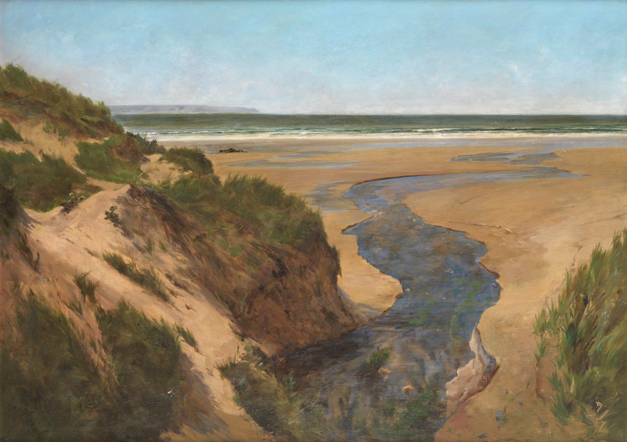 Croyde Sands, léto (olej na plátně) od Peregrine Mulvogue Feeney