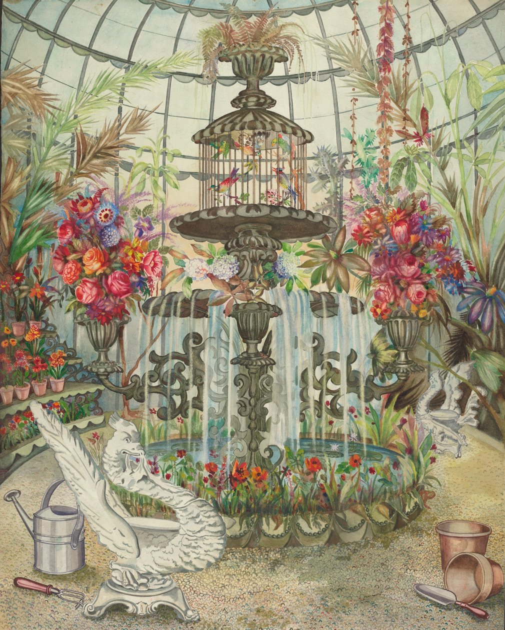 Fontána konzervatoře, c. 1938. od Perkins Harnly