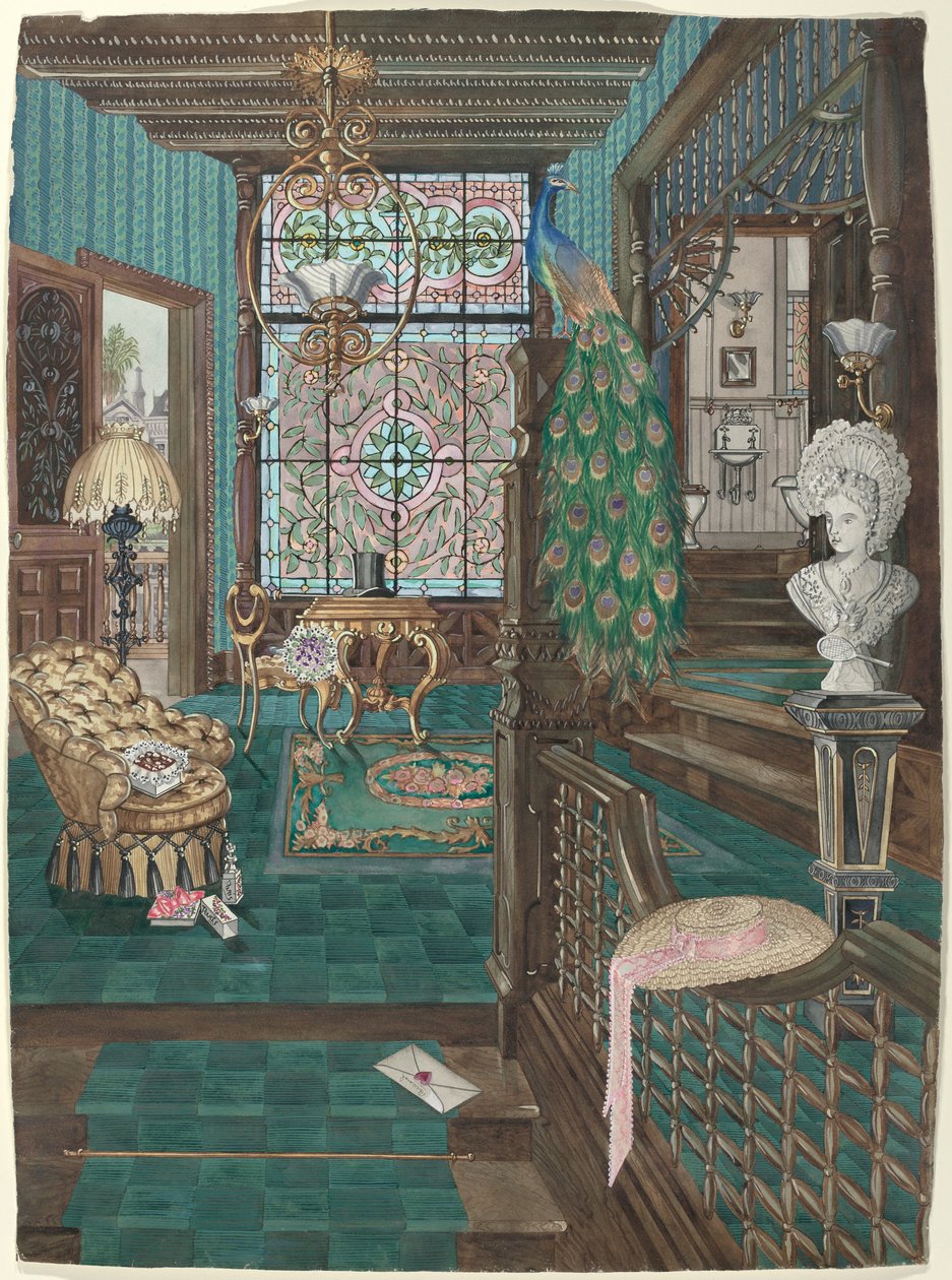 Podesta a chodba schodiště ve druhém patře, 19351942. od Perkins Harnly