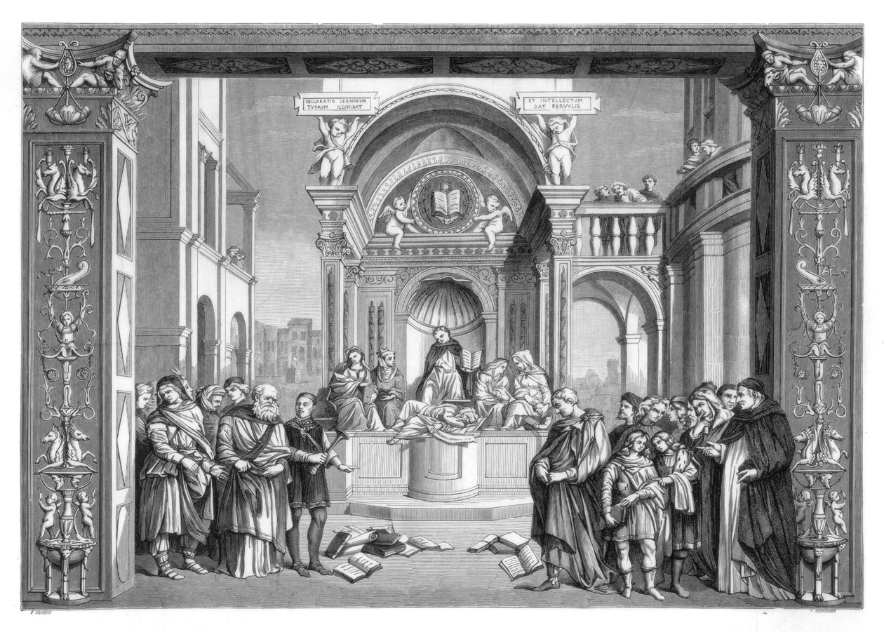 Triumf svatého Tomáše Akvinského nad kacíři, 1489-1491 1870. od Perrichon