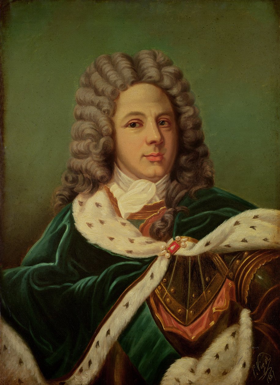 Portrét vévody de Saint-Simon (1675-1755) podle portrétu Hyacinthe Rigaud (1659-1743) 1887 od Perrine Viger