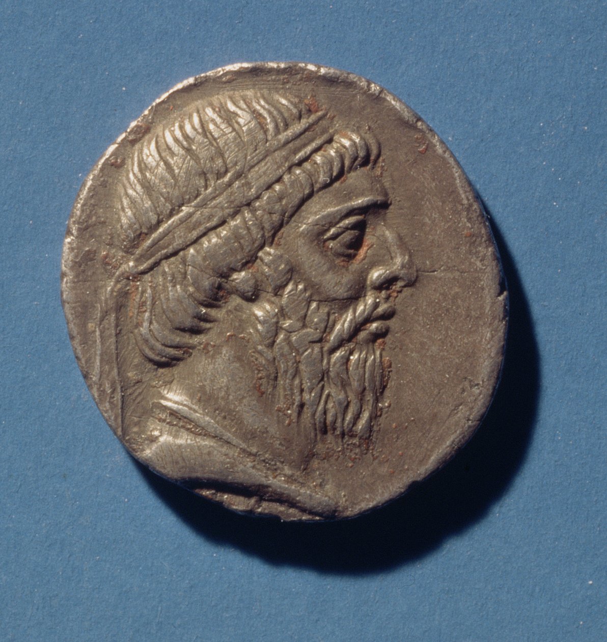 Tetradrachm (avers) Mithradates I, krále Parthů (175-138 př.nl) (stříbrná) od Persian