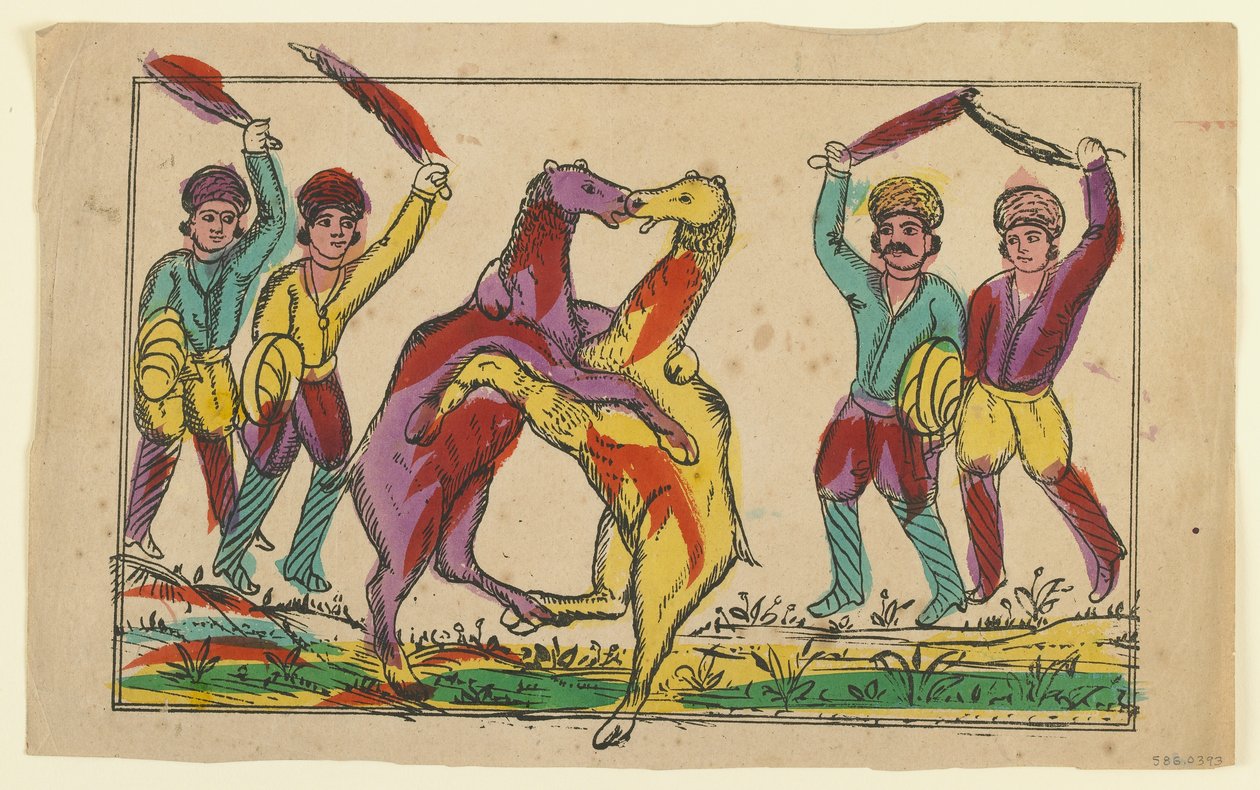 Velbloudí boj, konec 19. století od Persian School