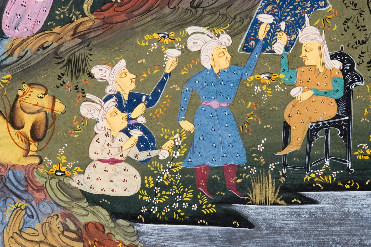 Drink večírek venku u řeky nebo jezera (neprůhledné wc na papíře) (detail 272915) od Persian School