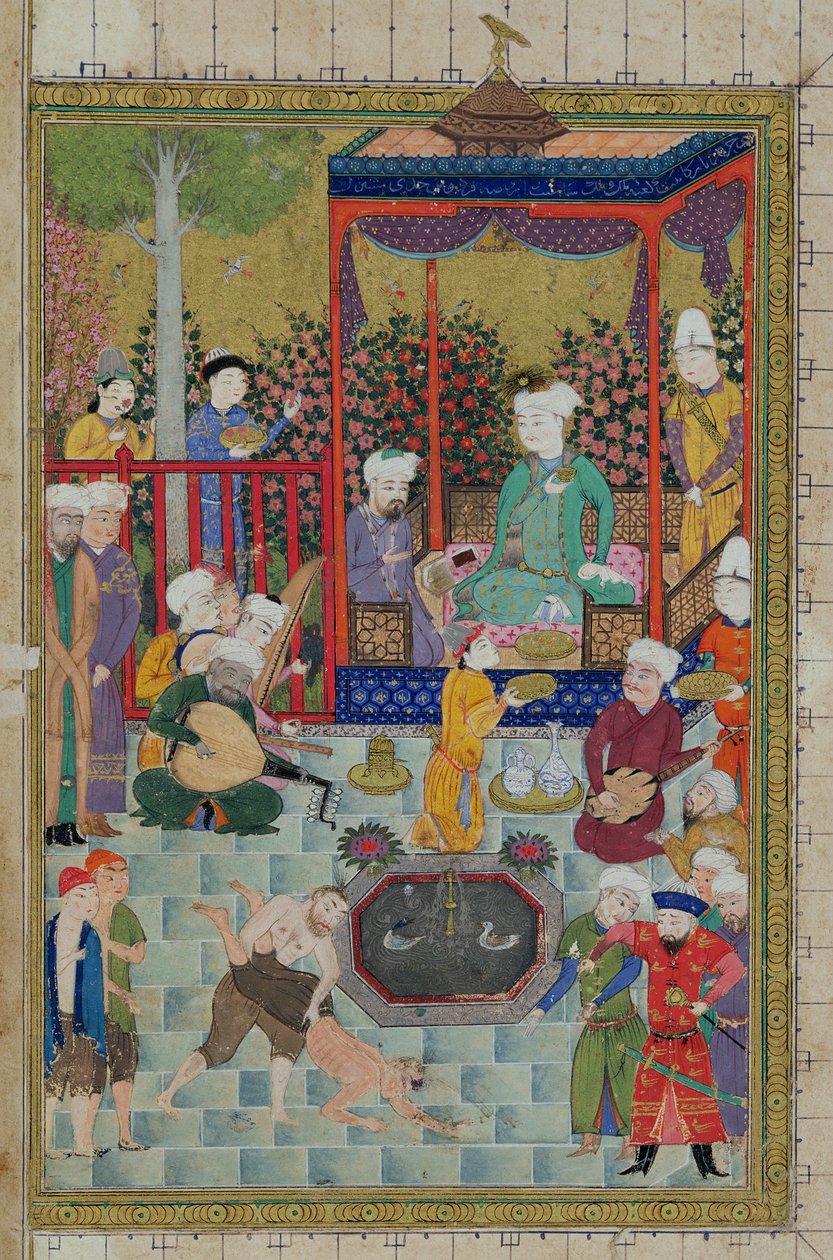 Paní C-822 fol.1v A Princely Reception, ilustrace z 